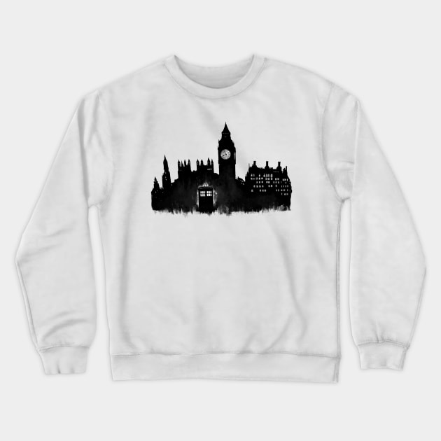 Police Box in London Crewneck Sweatshirt by CrumblinCookie